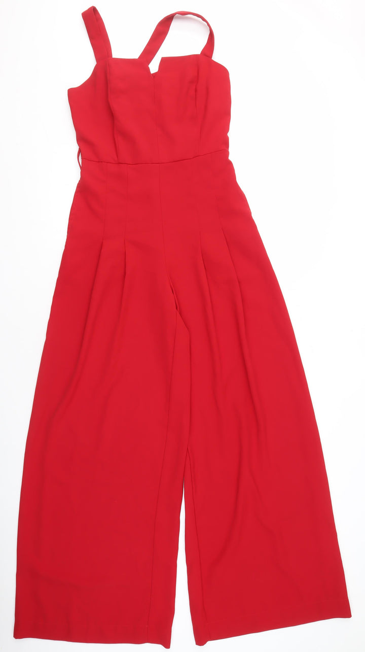 Friends Like These Women's Red Wide-Leg Jumpsuit, Size 8