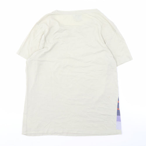 ASOS Men's Beige Striped T-Shirt, Size M