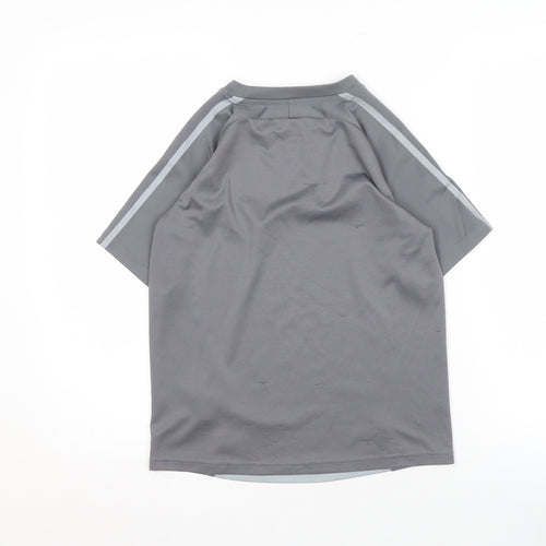 Puma Boys Grey T-Shirt, Size 11-12, Breathable Activewear