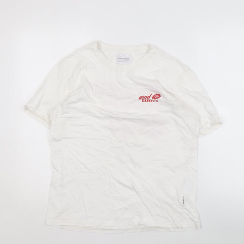Float Apparel Unisex White M Graphic Print T-Shirt