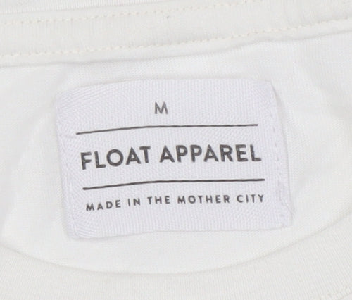 Float Apparel Unisex White M Graphic Print T-Shirt