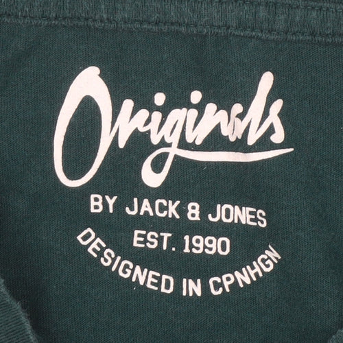 Jack & Jones Men's Green Logo T-Shirt Size M
