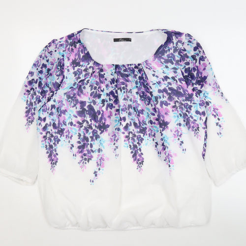 Bm Collection Women's Multicoloured Floral Blouse Size 18