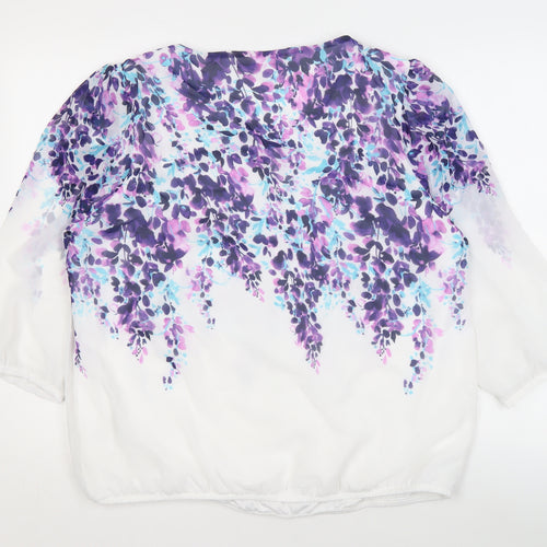 Bm Collection Women's Multicoloured Floral Blouse Size 18