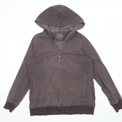 Sprayway Women's Grey Henley Hoodie, Size 10, Hooded