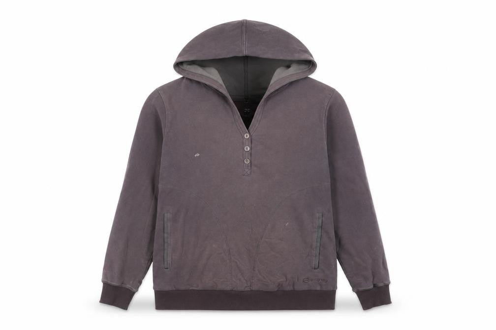 Sprayway Women's Grey Henley Hoodie, Size 10, Hooded
