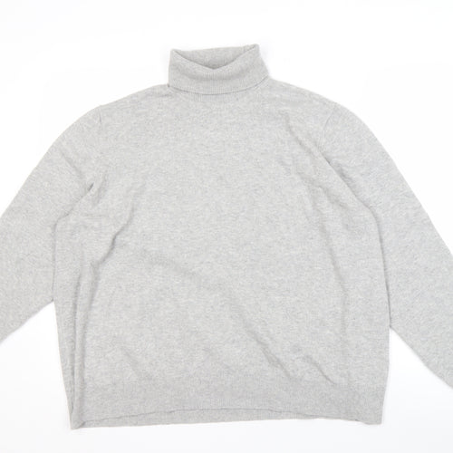 Marks and Spencer Men's XL Grey Roll Neck Jumper