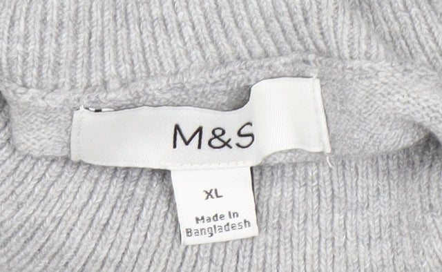 Marks and Spencer Men's XL Grey Roll Neck Jumper
