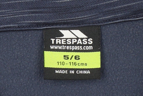Trespass Boys Blue Fleece Pullover 5-6 Years