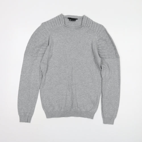 Firetrap Men's Grey Cotton Pullover Jumper XS