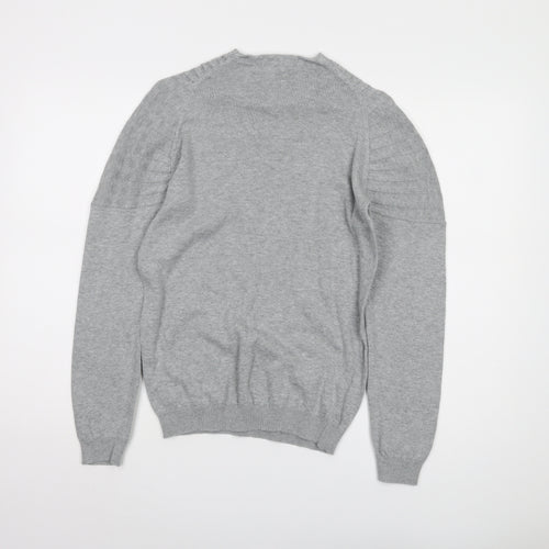 Firetrap Men's Grey Cotton Pullover Jumper XS