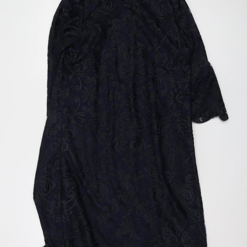 Monsoon Women's Blue Embroidered Coat Size 10