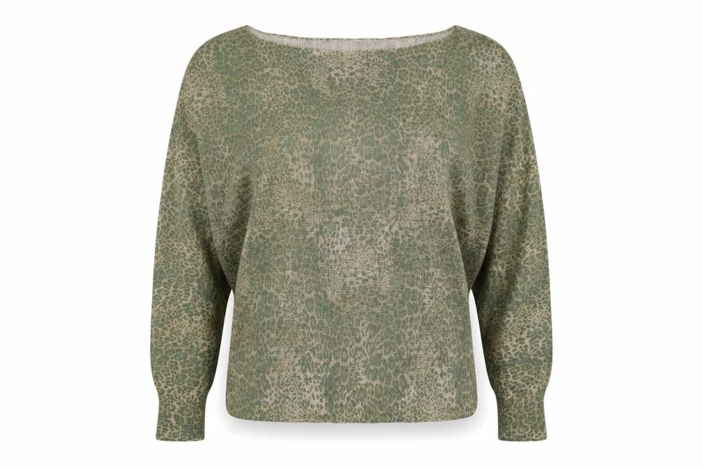 Collezioni Leonardo Women's Green Animal Print Jumper, S