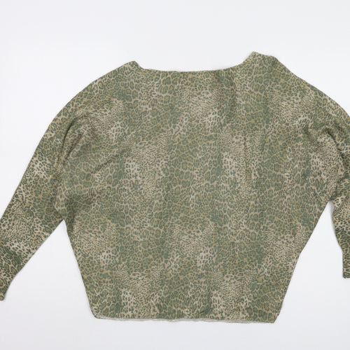 Collezioni Leonardo Women's Green Animal Print Jumper, S