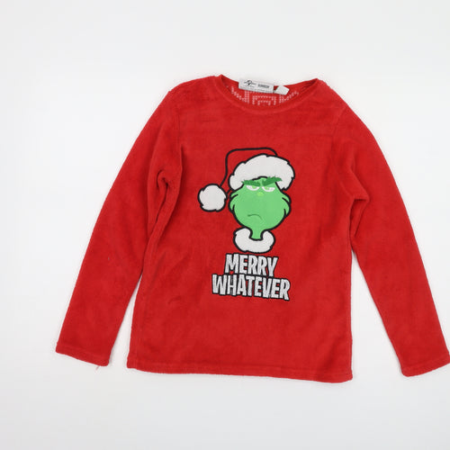 Dr. Seuss Boys Red Grinch Pyjama Top 11-12 Years