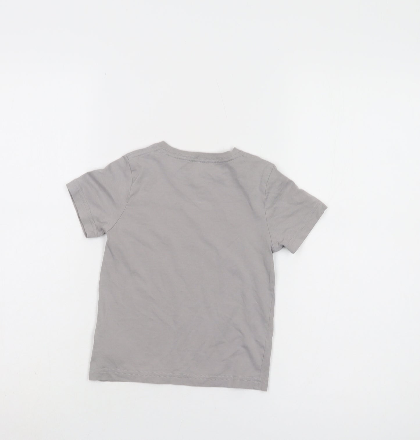 DKNY Boys Grey Logo T-Shirt, Size 5, Casual Short Sleeve