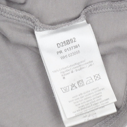 DKNY Boys Grey Logo T-Shirt, Size 5, Casual Short Sleeve