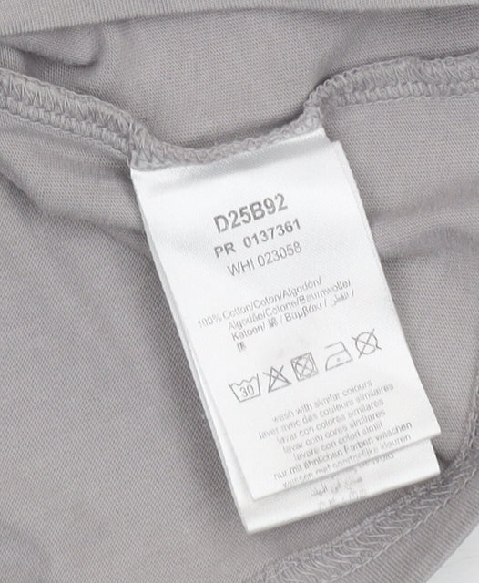 DKNY Boys Grey Logo T-Shirt, Size 5, Casual Short Sleeve