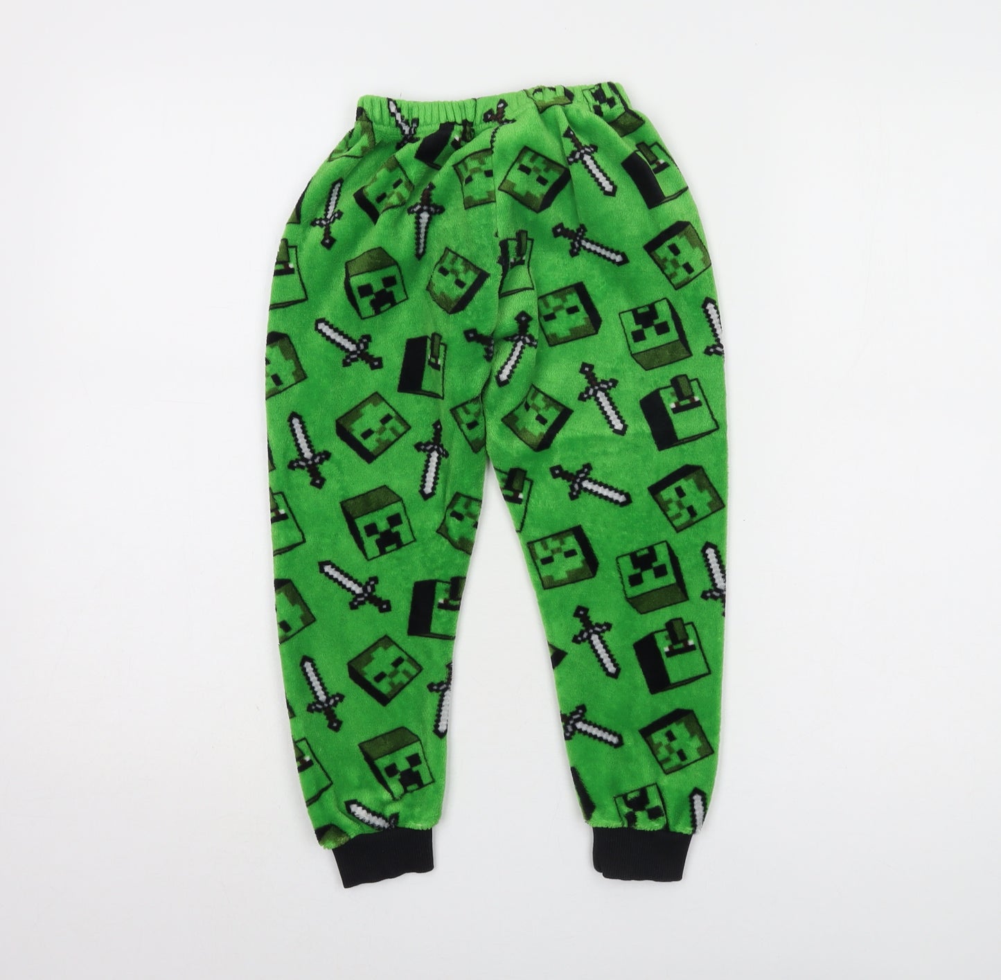 Minecraft Boys Green Fleece Pyjama Pants Age 7