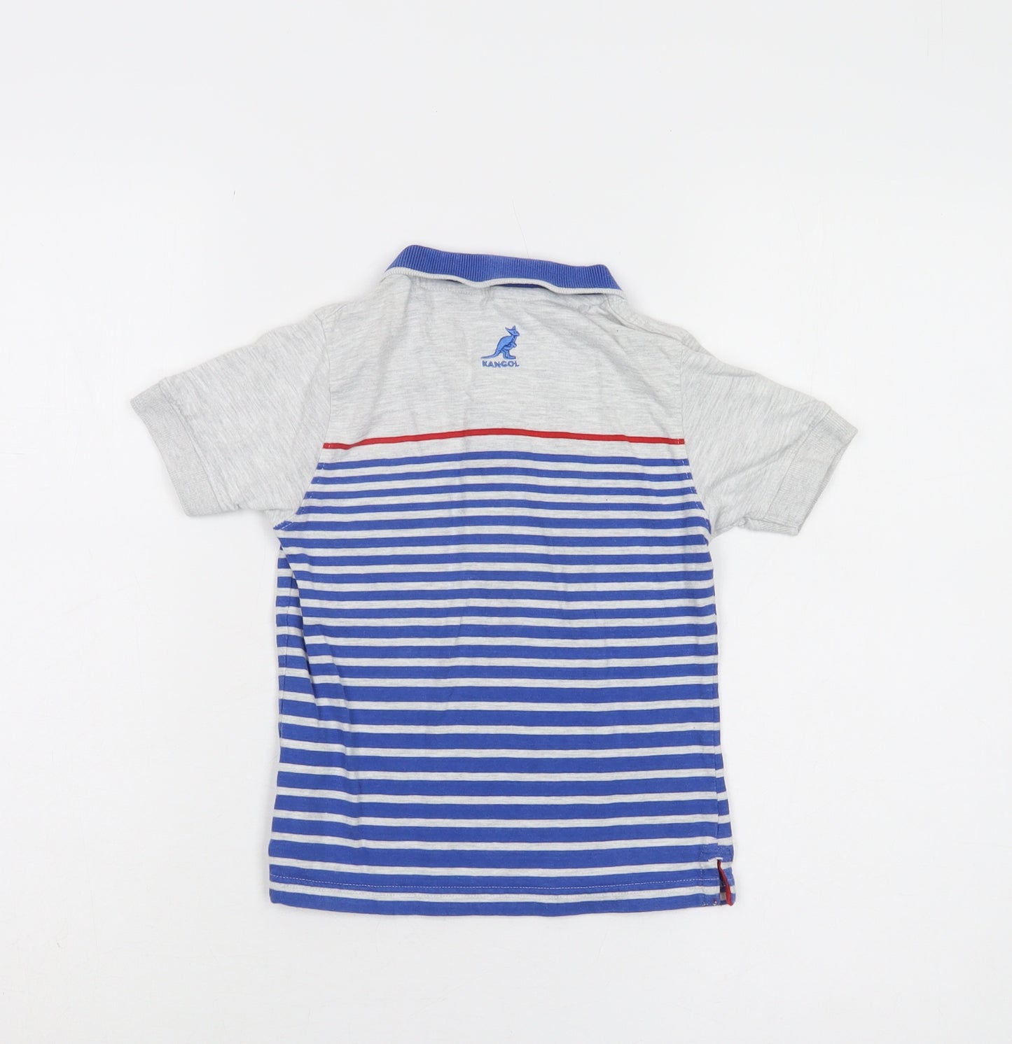Kangol Boys Blue Striped Polo Shirt - 4-5 Years