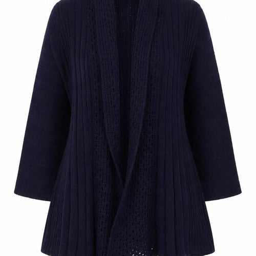 Eastex Women's Blue Open Front Cardigan, S, Casual Knit Style