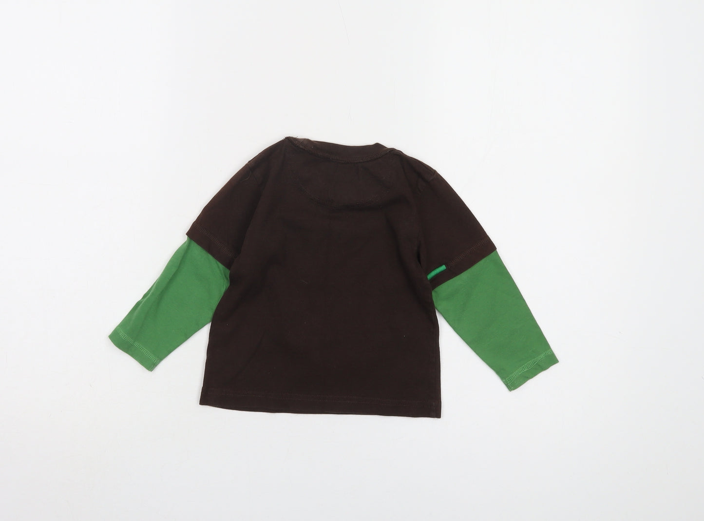 St George by Duffer Unisex Baby T-Shirt Brown/Green 12-18 Months