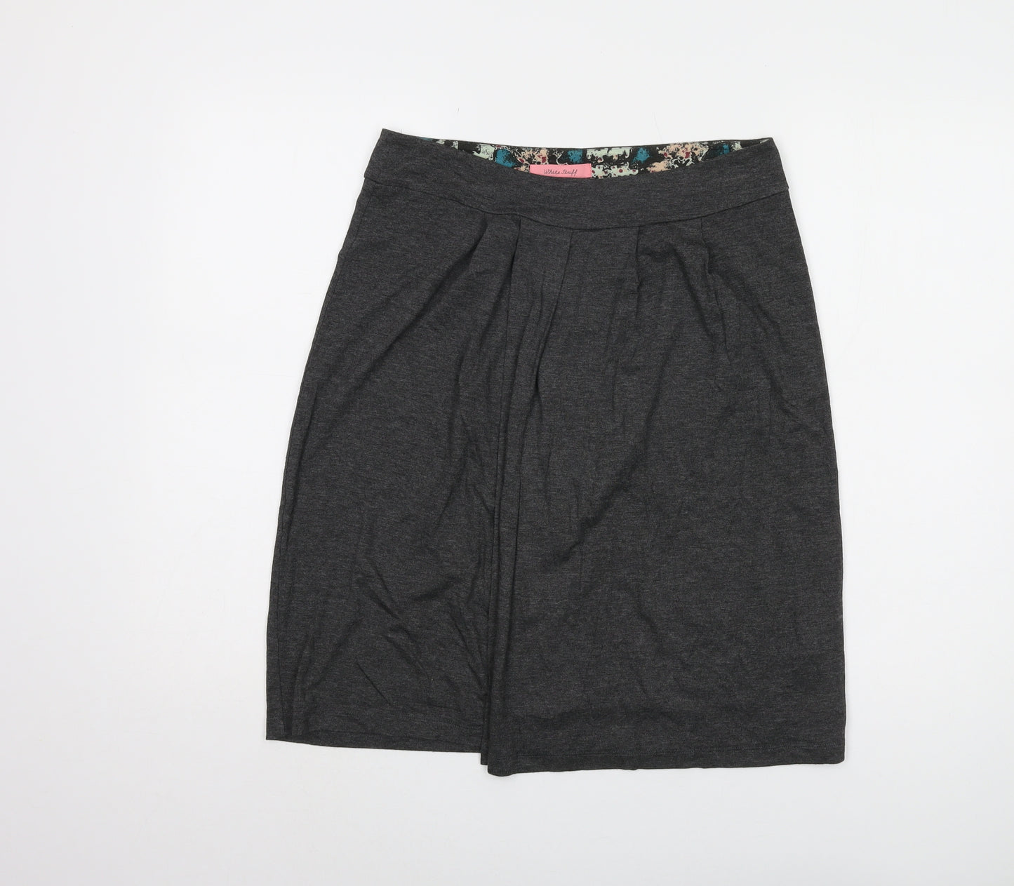 White Stuff Women's Grey Knee Length Pencil Skirt Size 10
