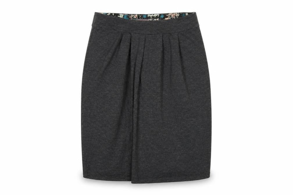 Front view of White Stuff Women's Grey Knee Length Pencil Skirt, size 10