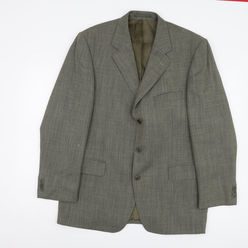 Magee Men's Grey Blazer 42R Check Tweed Classic Formal