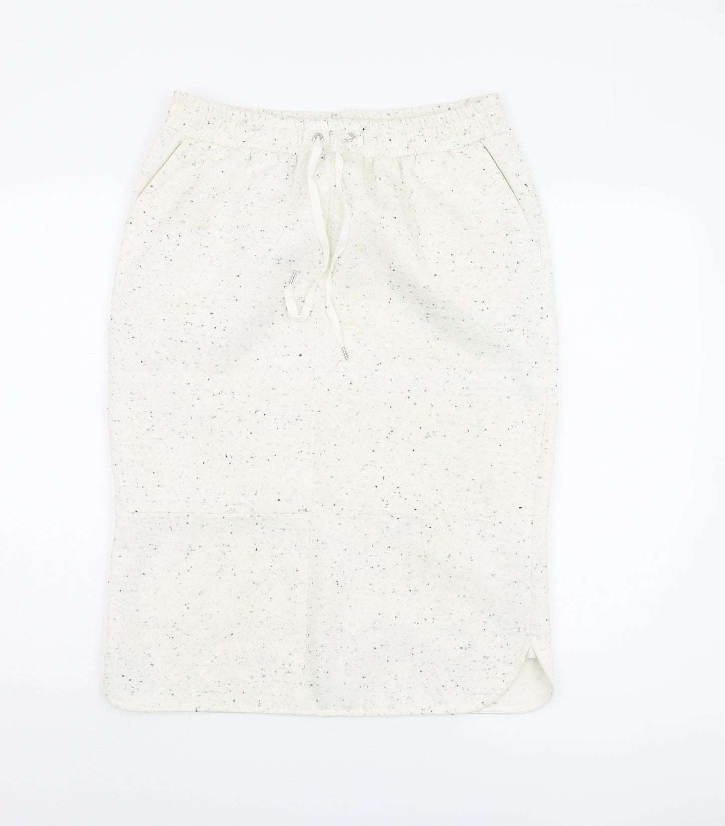 Massimo Dutti Women’s Ivory Midi Skirt, Size 12