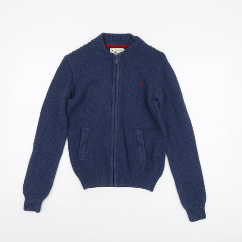 Original Penguin Boys Blue Full Zip Jumper Size 12-13Y