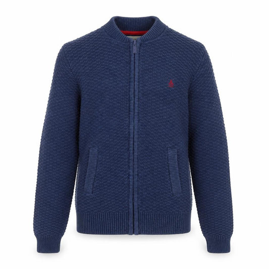 Original Penguin Boys Blue Full Zip Jumper Size 12-13Y