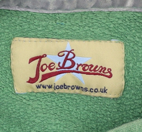 Joe Browns Men's Green 2XL Full Zip Vintage Hoodie