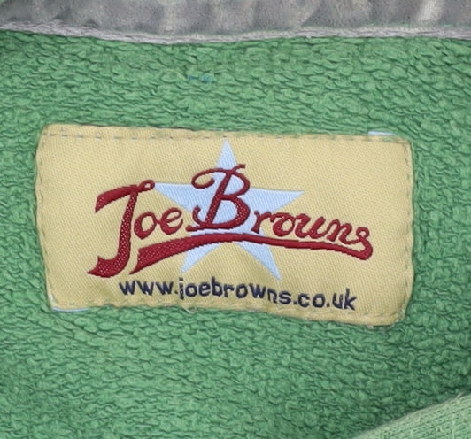 Joe Browns Men's Green 2XL Full Zip Vintage Hoodie