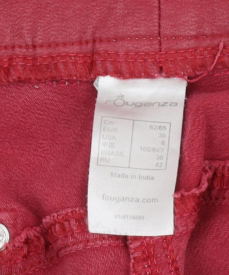 Fouganza Women's Red Jegging Size 8 Slim Fit