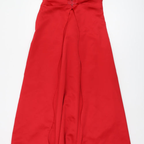 Raylia Designs Women's Red Formal Strapless Dress Size 14