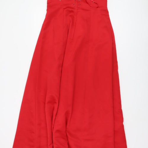 Raylia Designs Women's Red Formal Strapless Dress Size 14