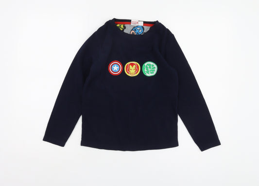 Marvel Boys Blue Superhero Pyjama Top 9-10 Years Fleece