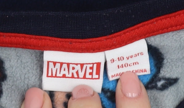 Marvel Boys Blue Superhero Pyjama Top 9-10 Years Fleece