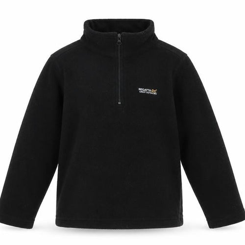 Regatta Boys Black 5-6 Yrs 1/2 Zip Sweatshirt
