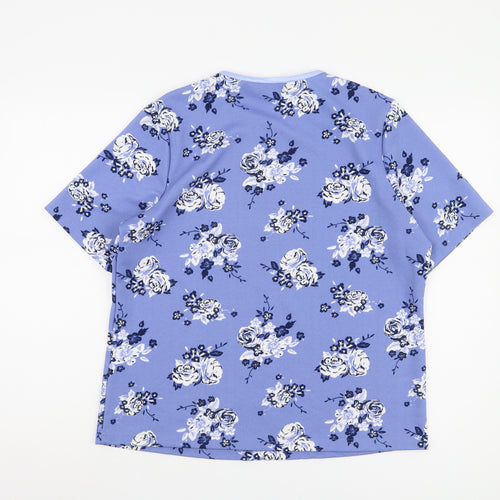 Honor Millburn Women's Blue Floral T-Shirt Size M