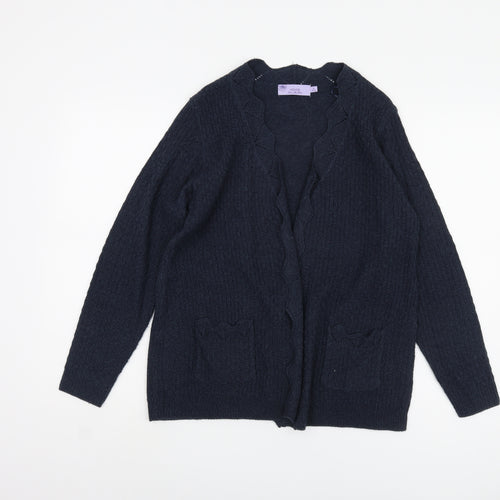 Honor Millburn Women's Blue Open Front Cardigan Size S