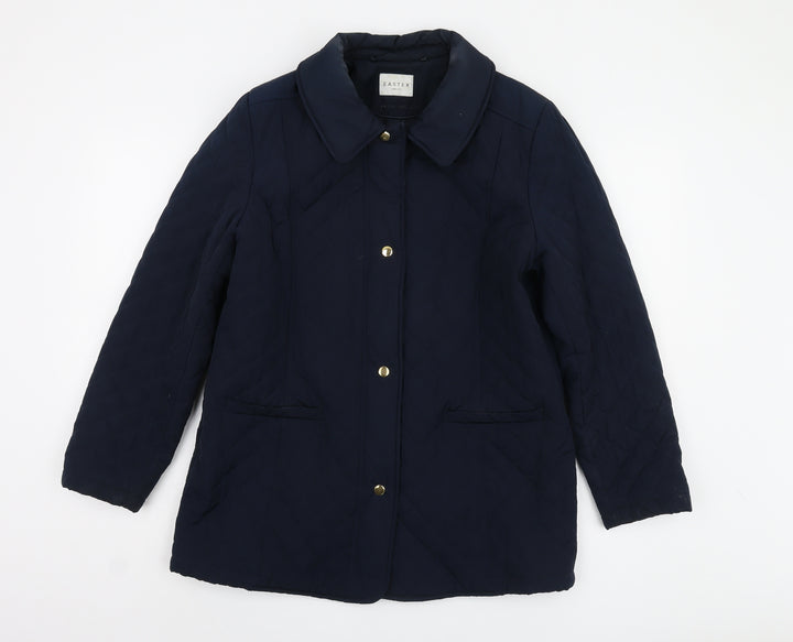 Eastex Women's Blue Quilted Jacket, Size 12, Elegant & Casual