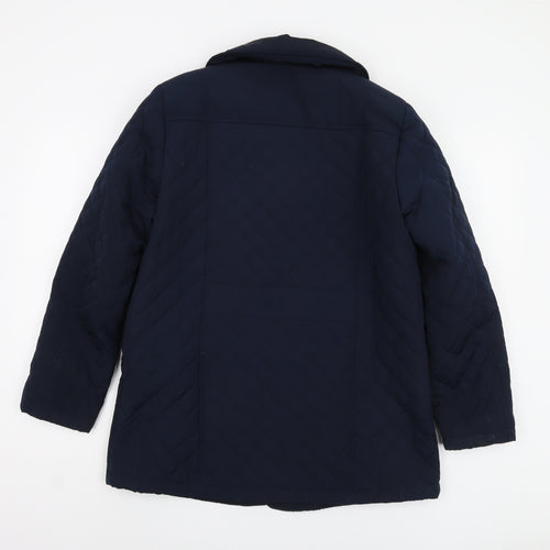 Eastex Women's Blue Quilted Jacket, Size 12, Elegant & Casual