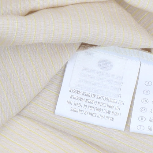 Canda Women's Beige Button-Up Shirt Size 18