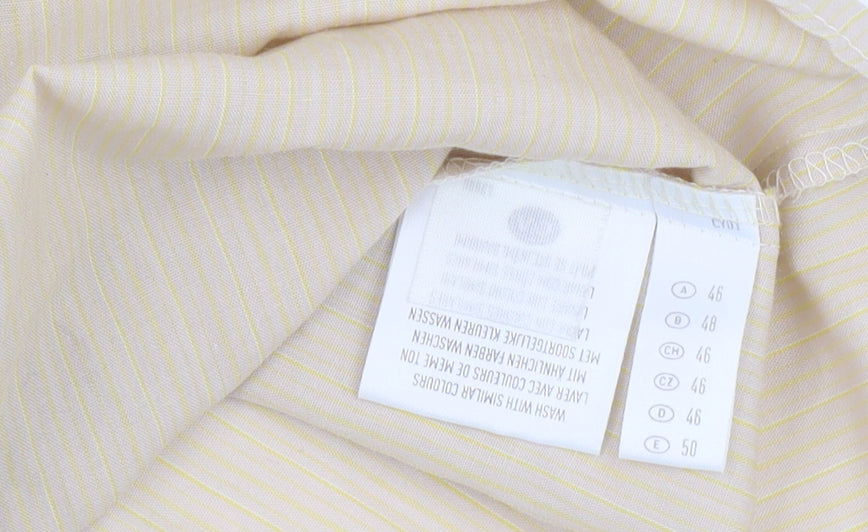 Canda Women's Beige Button-Up Shirt Size 18