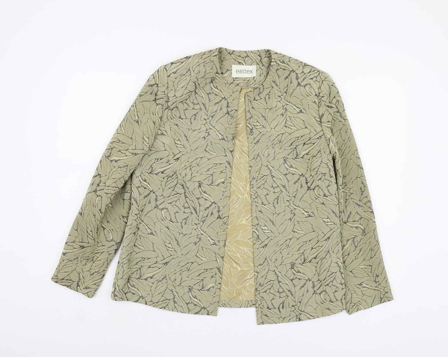Eastex Women's Beige Floral Jacket, UK 10, Regular Fit