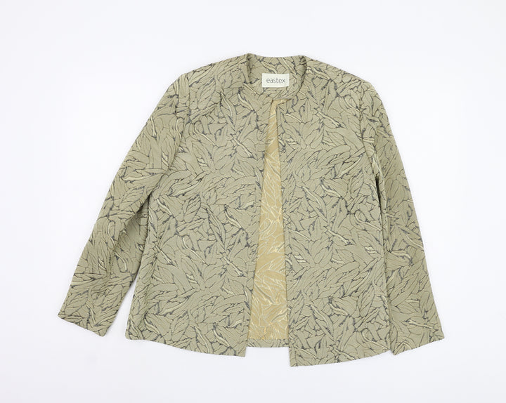 Eastex Women's Beige Floral Jacket, UK 10, Regular Fit