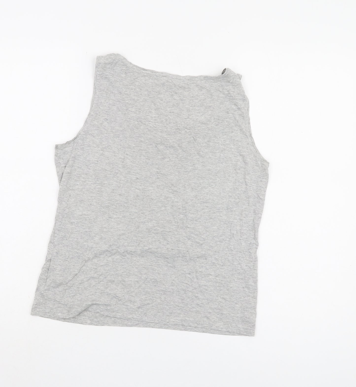 Jaeger Women's Medium Grey Cotton Tank Top, USA Theme