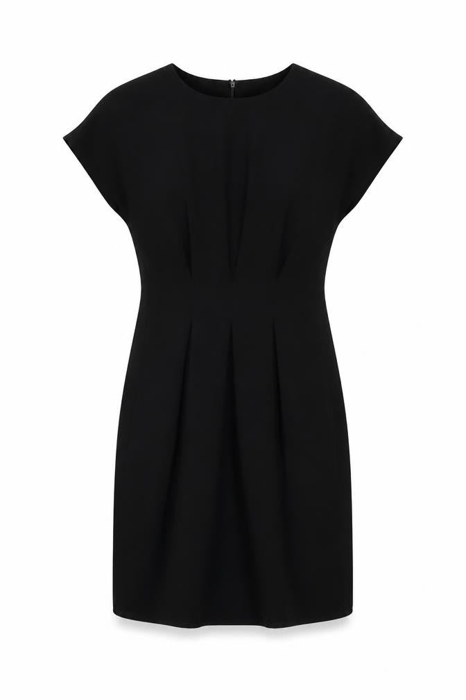 Front view of Asos Women's Black Dress, size 6, Short Sleeve, Elegant